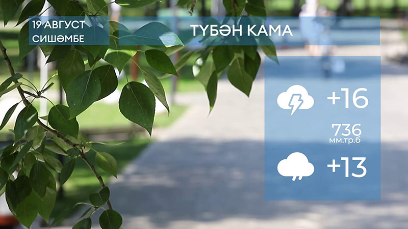 2025 елның 19 августына һава торышы