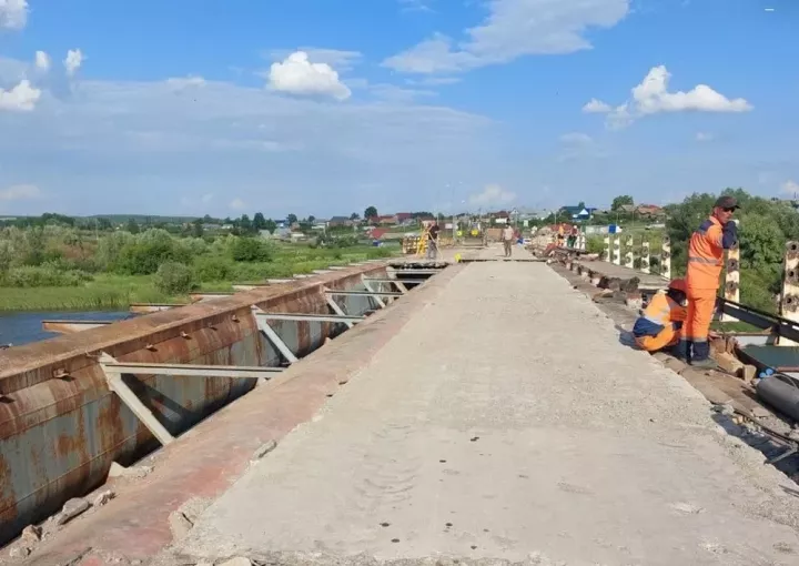 Түбән Кама районында Чишмә елгасы аша күпердә капиталь ремонт бара