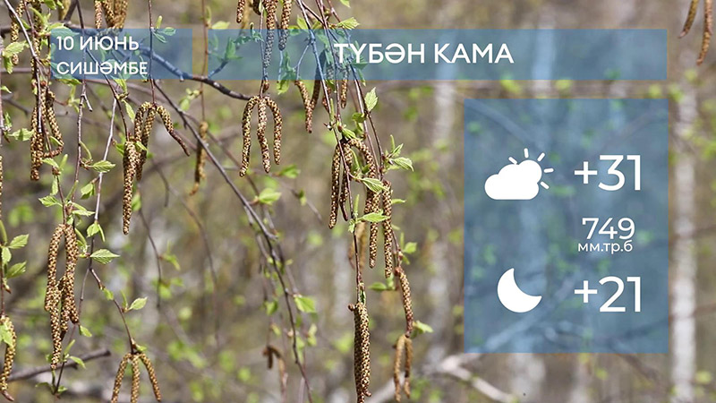 2025 елның 10нче июненә һава торышы