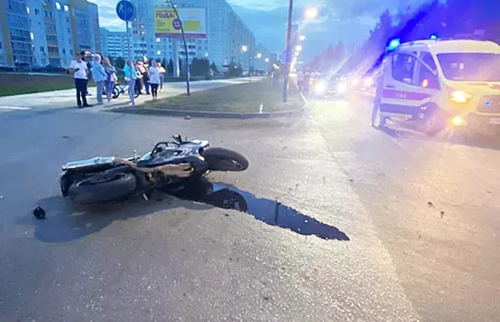 Түбән Камада мотоциклчы һәлак булган авариянең видеосы чыкты